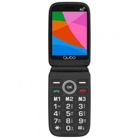 TELÉFONO MÓVIL QUBO X-D340 4G PARA PERSONAS MAYORES/ NEGRO