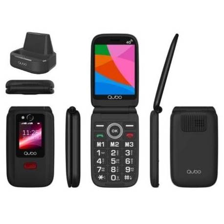 TELÉFONO MÓVIL QUBO X-D340CB 4G PARA PERSONAS MAYORES/ NEGRO
