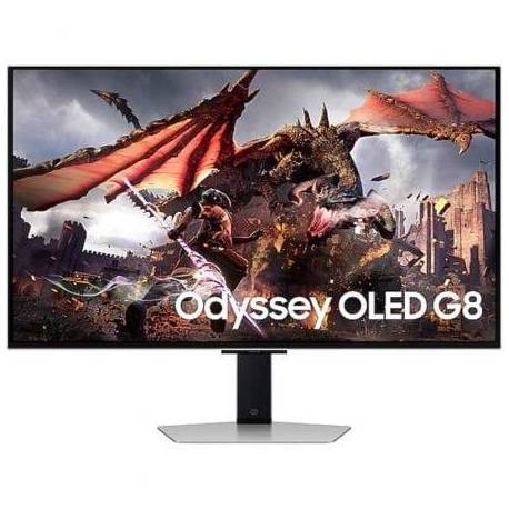 SMART MONITOR GAMING SAMSUNG ODYSSEY OLED G8 S32DG800SU 32'/ 4K/ 0.03MS/ 240HZ/ MULTIMEDIA/ REGULABLE EN ALTURA/ SMART TV/ PLATA