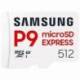 TARJETA DE MEMORIA SAMSUNG P9 EXPRESS 512GB MICROSD XC/ CLASE 10/ 800MBS