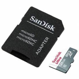 TARJETA DE MEMORIA SANDISK ULTRA 128GB MICROSD XC CON ADAPTADOR/ CLASE 10/ 80MB/S