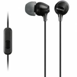AURICULARES INTRAUDITIVOS SONY MDR-EX15AP/ CON MICRÓFONO/ JACK 3.5/ NEGROS