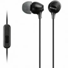 AURICULARES INTRAUDITIVOS SONY MDR-EX15AP/ CON MICRÓFONO/ JACK 3.5/ NEGROS