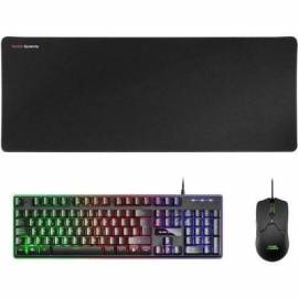 PACK GAMING MARS GAMING MCPX/ TECLADO H-MECH + RATÓN ÓPTICO + ALFOMBRILLA/ NEGRO