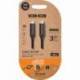 CABLE USB 2.0 TIPO-C TECH ONE TECH TEC2206/ USB TIPO-C MACHO - USB TIPO-C MACHO/ HASTA 60W/ 480MBPS/ 1M/ NEGRO