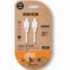 CABLE USB 2.0 TIPO-C TECH ONE TECH TEC2210/ USB TIPO-C MACHO - USB TIPO-C MACHO/ HASTA 100W/ 480MBPS/ 1.5M/ BLANCO