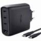 CARGADOR DE PARED GAN TRUST MAXO 65W 26067/ 3XUSB TIPO-C/ 1XUSB/ INCLUYE CABLE USB TIPO-C/ 65W