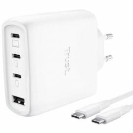 CARGADOR DE PARED GAN TRUST MAXO 65W 26068/ 3XUSB TIPO-C/ 1XUSB/ INCLUYE CABLE USB TIPO-C/ 65W
