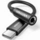 ADAPTADOR AUDIO VENTION BIIBA/ JACK 3.5 HEMBRA - USB TIPO-C MACHO/ 10CM/ NEGRO
