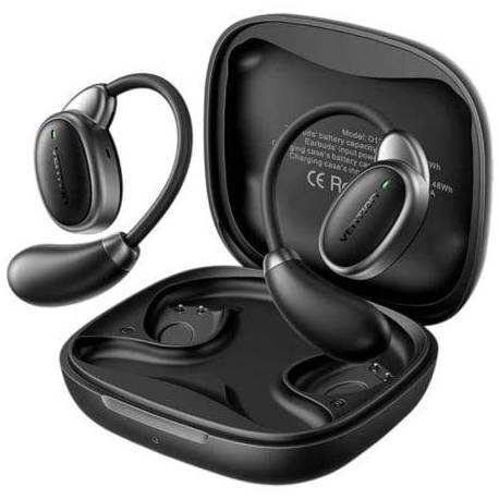 AURICULARES BLUETOOTH VENTION OPEN EAR 013 CON ESTUCHE DE CARGA/ AUTONOMÍA 8H/ NEGROS