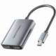 CABLE CONVERSOR VENTION ACZHB/ USB TIPO-C MACHO - 2X HDMI MACHO/ GRIS