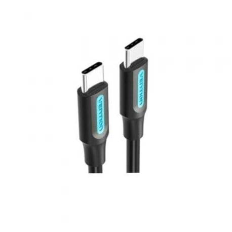 CABLE USB 2.0 TIPO-C VENTION COSBG/ USB TIPO-C MACHO - USB TIPO-C MACHO/ HASTA 60W/ 480MBPS/ 1.5M/ NEGRO