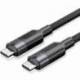 CABLE USB 3.2 TIPO-C 5A VENTION TRGBD/ USB TIPO-C MACHO - USB TIPO-C MACHO/ HASTA 100W/ 10GBPS/ 50CM/ NEGRO