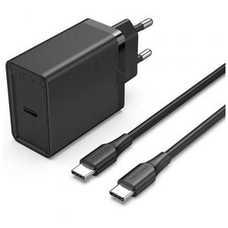 CARGADOR DE PARED VENTION FAHBF-EU/ 1XUSB TIPO-C + 2X CABLE USB TIPO-C/ 25W