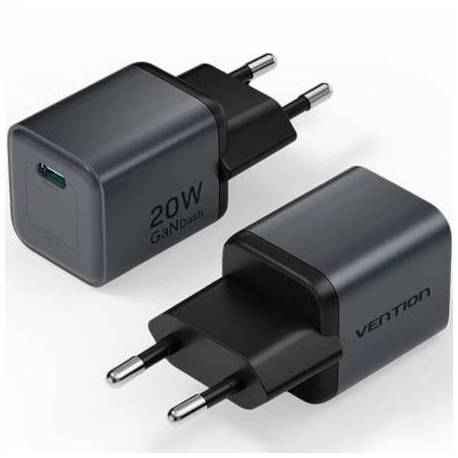 CARGADOR DE PARED GAN VENTION FEVH0-EU/ 1XUSB TIPO-C/ 20W