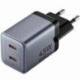 CARGADOR DE PARED GAN VENTION TZ-FCDH0-EU/ 2XUSB TIPO-C + CABLE USB TIPO-C/ 45W