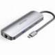 DOCKING USB TIPO-C VENTION TOKHB/ 1XHDMI 4K/ 3XUSB/ 1XUSB TIPO-C PD/ 1XRJ45/ 1XLECTOR TARJETAS SD Y MICROSD/ GRIS