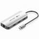 DOCKING USB TIPO-C VENTION TQHHB/ 1XHDMI 4K/ 3XUSB/ 1XUSB TIPO-C PD/ 1XRJ45/ GRIS