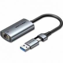 ADAPTADOR USB/USB TIPO-C - RJ45 VENTION CFQHB/ 1000MBPS