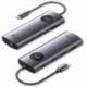 DOCKING USB TIPO-C VENTION TQWHB/ 2XHDMI 4K/ 1XDISPLAYPORT/ 3XUSB/ 1XUSB TIPO-C PD/ 1XRJ45/ 1XLECTOR TARJETAS/ GRIS