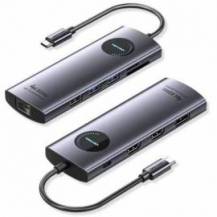 DOCKING USB TIPO-C VENTION TQWHB/ 2XHDMI 4K/ 1XDISPLAYPORT/ 3XUSB/ 1XUSB TIPO-C PD/ 1XRJ45/ 1XLECTOR TARJETAS/ GRIS