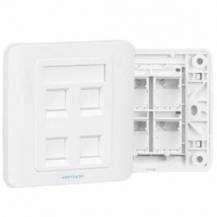 PLACA DE PARED TIPO 86 VENTION IFFW0/ 4 PUERTOS RJ45