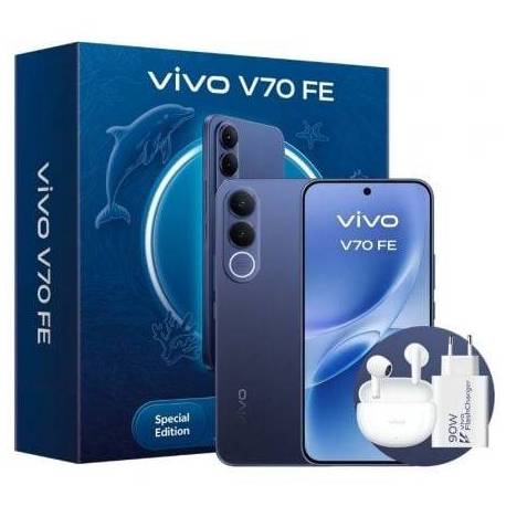 SMARTPHONE VIVO V70 FE 8GB/ 256GB/ 6.83'/ 5G/ AZUL/ INCLUYE CARGADOR + AURICULARES