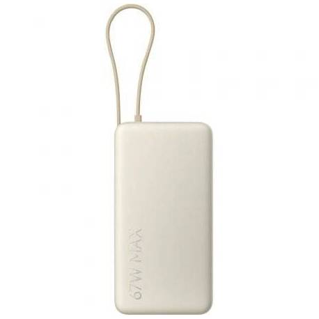 POWERBANK 20000MAH XIAOMI 67W POWER BANK INTEGRATED CABLE/ 67W/ BEIGE/ INCLUYE CABLE USB TIPO-C