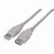 CABLE ALARGADOR USB 2.0 AISENS A101-0012/ USB MACHO - USB HEMBRA/ HASTA 2.5W/ 60MBPS/ 1M/ BEIGE