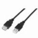 CABLE ALARGADOR USB 2.0 AISENS A101-0017/ USB MACHO - USB HEMBRA/ HASTA 2.5W/ 60MBPS/ 3M/ NEGRO