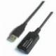 CABLE ALARGADOR USB 2.0 AISENS A101-0018/ USB MACHO - USB HEMBRA/ HASTA 2.5W/ 60MBPS/ 5M/ NEGRO