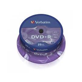 DVD+R VERBATIM ADVANCED AZO 16X/ TARRINA-25UDS
