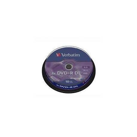 DVD+R DOBLE CAPA VERBATIM ADVANCED AZO 8X/ TARRINA-10UDS