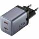 CARGADOR DE PARED GAN VENTION TZ-FCFB0-EU/ 2XUSB TIPO-C + CABLE USB TIPO-C/ 45W