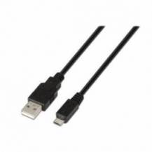 CABLE USB 2.0 AISENS A101-0028/ USB MACHO - MICROUSB MACHO/ HASTA 2.5W/ 60MBPS/ 1.8M/ NEGRO