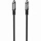 CABLE USB 3.2 TIPO-C AISENS A107-0990/ USB TIPO-C MACHO - USB TIPO-C MACHO/ HASTA 100W/ 10GBPS/ 5M/ NEGRO