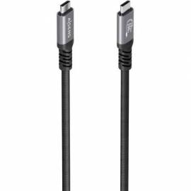CABLE USB 3.2 TIPO-C AISENS A107-0990/ USB TIPO-C MACHO - USB TIPO-C MACHO/ HASTA 100W/ 10GBPS/ 5M/ NEGRO