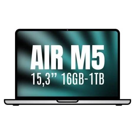 APPLE MACBOOK AIR 15,3'/ M5 10-CORE CPU/ 16GB/ 1TB SSD/ 10-CORE GPU/ PLATA