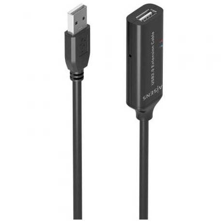 CABLE ALARGADOR USB 2.0 AISENS A101-0915/ USB MACHO - USB HEMBRA/ 10M/ NEGRO