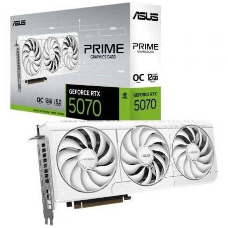 TARJETA GRÁFICA ASUS PRIME GEFORCE RTX 5070 WHITE OC EDITION/ 12GB GDDR7