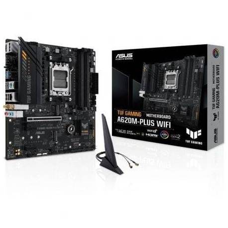PLACA BASE ASUS TUF GAMING A620M-PLUS WIFI SOCKET AM5/ DDR5/ PCIE 4.0/ MICRO ATX