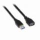 CABLE ALARGADOR USB 3.0 AISENS A105-0041/ USB MACHO - USB HEMBRA/ HASTA 9W/ 625MBPS/ 1M/ NEGRO