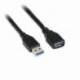 CABLE ALARGADOR USB 3.0 AISENS A105-0042/ USB MACHO - USB HEMBRA/ HASTA 9W/ 625MBPS/ 2M/ NEGRO