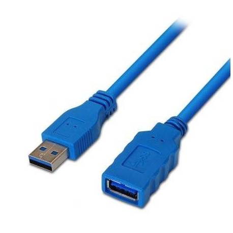 CABLE ALARGADOR USB 3.0 AISENS A105-0045/ USB MACHO - USB HEMBRA/ HASTA 9W/ 625MBPS/ 1M / AZUL