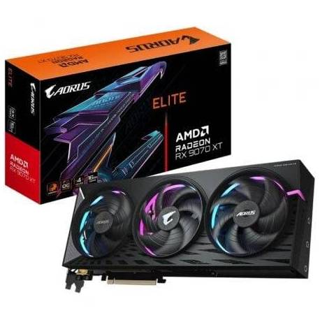 TARJETA GRÁFICA GIGABYTE AORUS RADEON RX 9070 XT ELITE/ 16GB GDDR6