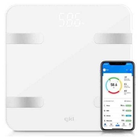 BÁSCULA DE BAÑO GKL FITBLUE 300 WHITE/ HASTA 180KG