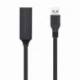 CABLE ALARGADOR USB 3.0 CON AMPLIFICADOR AISENS A105-0407/ USB MACHO - USB HEMBRA/ HASTA 9W/ 625MBPS/ 5M/ NEGRO