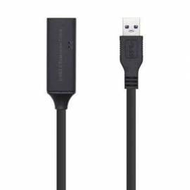 CABLE ALARGADOR USB 3.0 CON AMPLIFICADOR AISENS A105-0407/ USB MACHO - USB HEMBRA/ HASTA 9W/ 625MBPS/ 5M/ NEGRO
