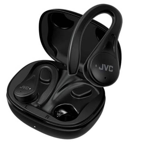 AURICULARES BLUETOOTH JVC HA-EC25T CON ESTUCHE DE CARGA/ AUTONOMÍA 7.5H/ NEGROS