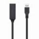 CABLE ALARGADOR USB 3.0 CON AMPLIFICADOR AISENS A105-0409/ USB MACHO - USB HEMBRA/ HASTA 9W/ 625MBPS/ 15M/ NEGRO